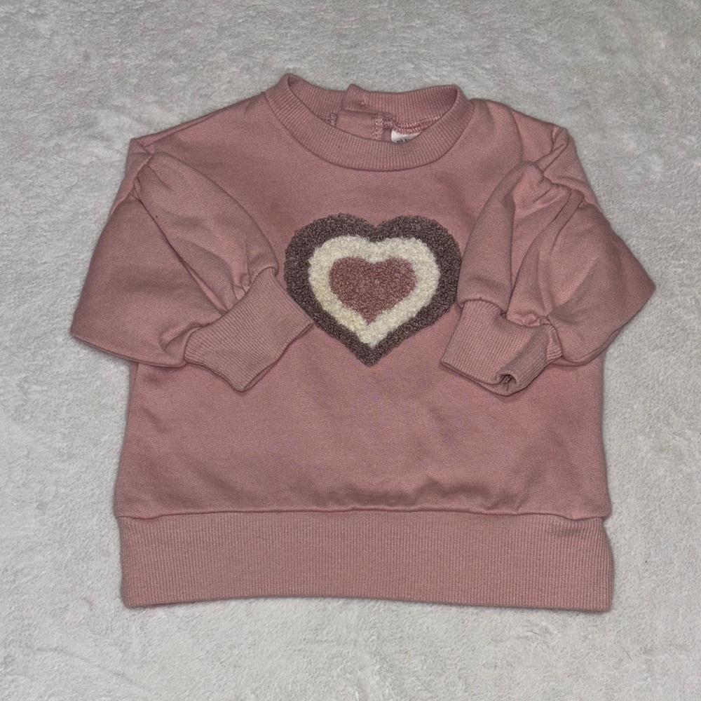 (3 for $10) PL Baby Pink 3 month long sleeve Heart Sweater baby girl clothing
